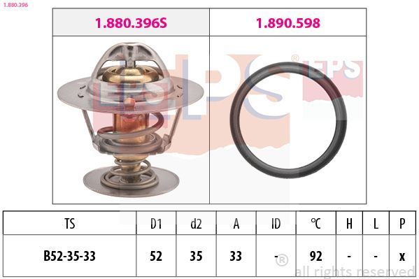 Termostatas, aušinimo skystis EPS 1.880.396