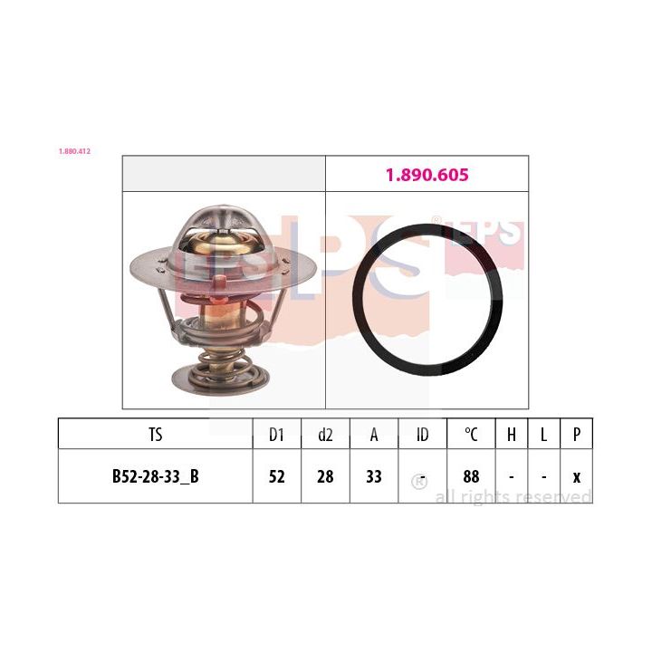 Termostatas, aušinimo skystis EPS 1.880.412