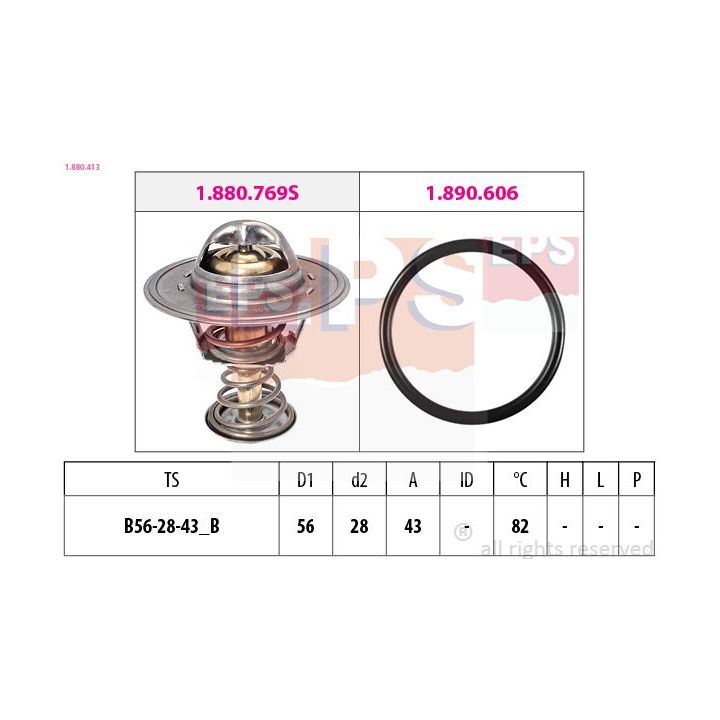 Termostatas, aušinimo skystis EPS 1.880.413
