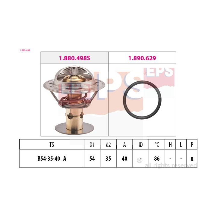 Termostatas, aušinimo skystis EPS 1.880.498