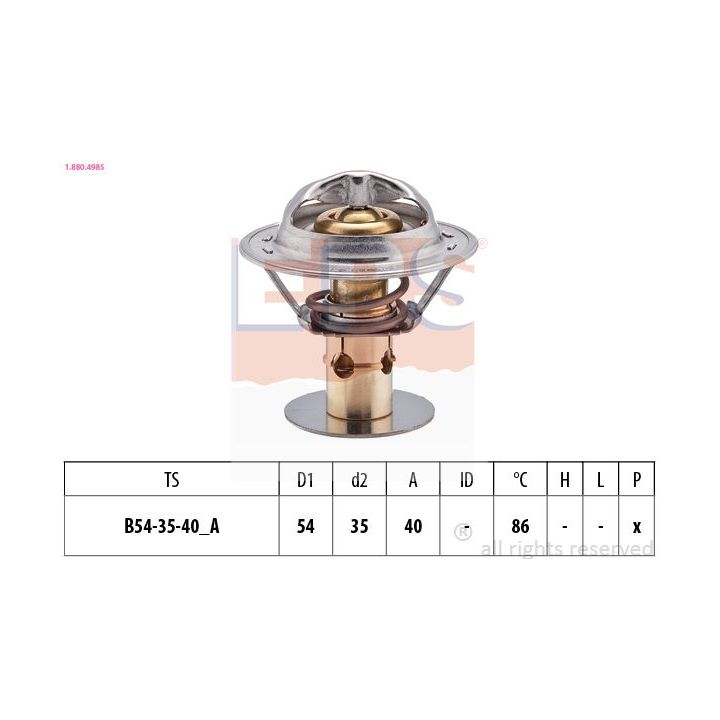 Termostatas, aušinimo skystis EPS 1.880.498S