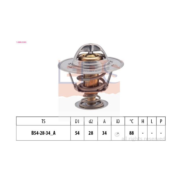 Termostatas, aušinimo skystis EPS 1.880.536S