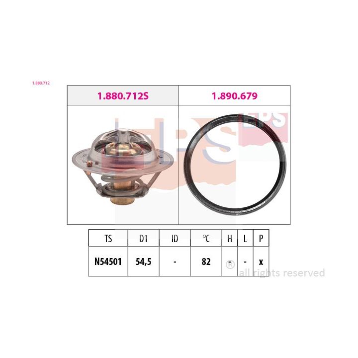 Termostatas, aušinimo skystis EPS 1.880.712