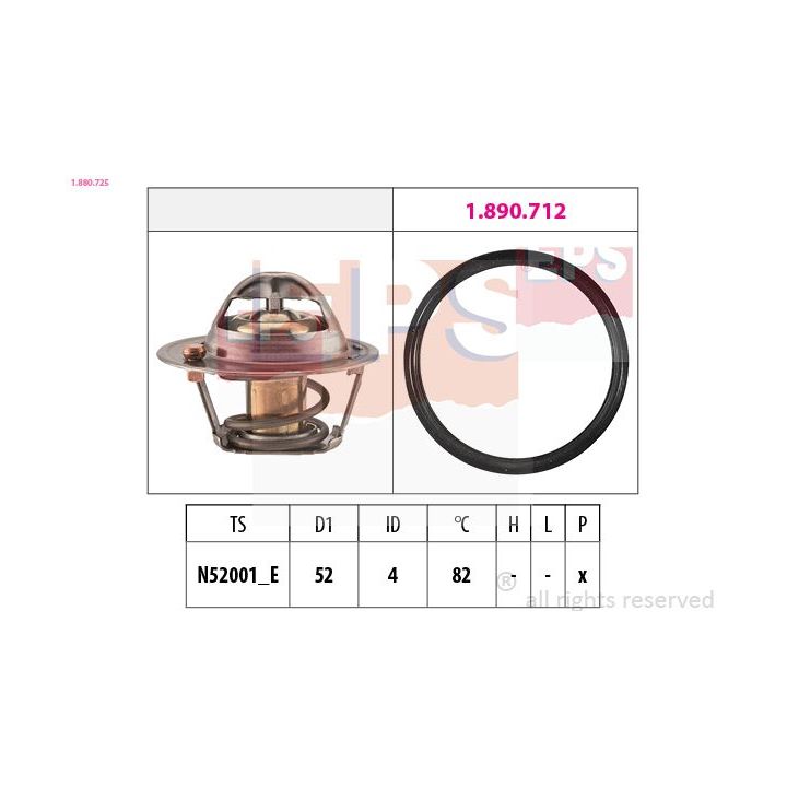Termostatas, aušinimo skystis EPS 1.880.725