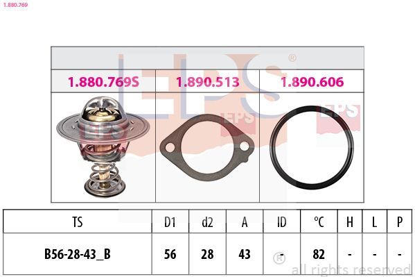 Termostatas, aušinimo skystis EPS 1.880.769