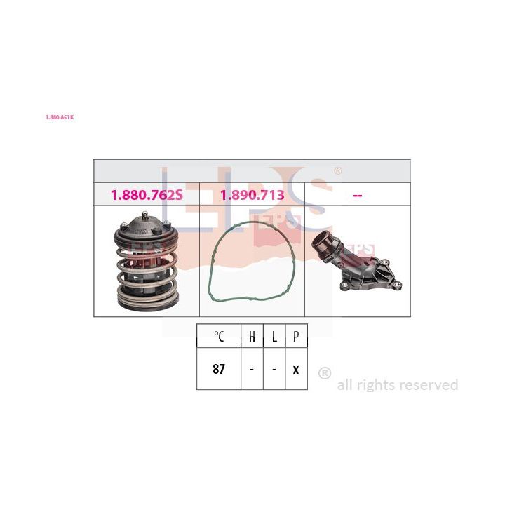 Termostatas, aušinimo skystis EPS 1.880.851K