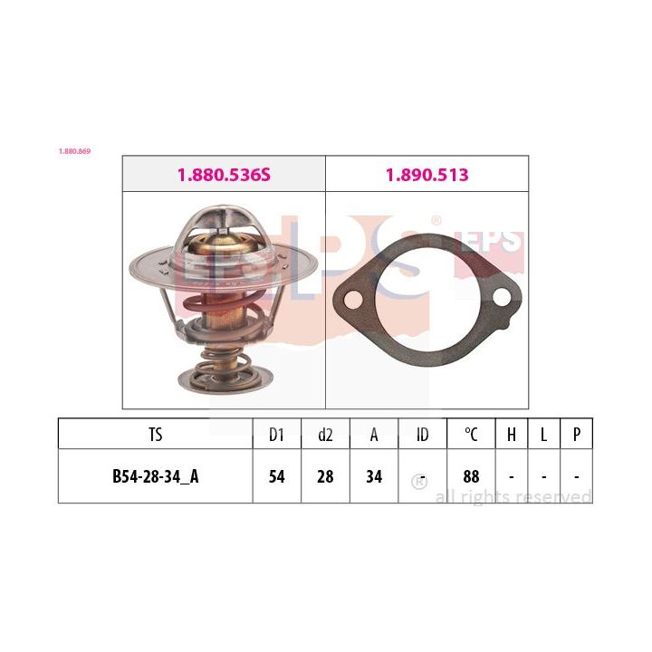 Termostatas, aušinimo skystis EPS 1.880.869