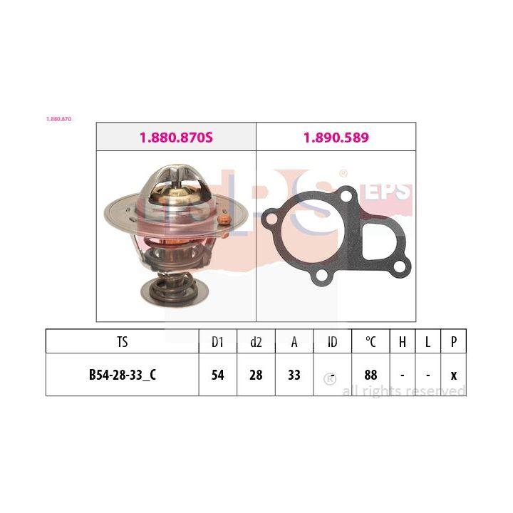 Termostatas, aušinimo skystis EPS 1.880.870