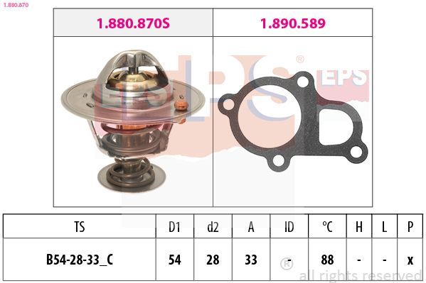 Termostatas, aušinimo skystis EPS 1.880.870