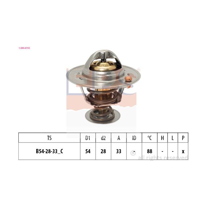 Termostatas, aušinimo skystis EPS 1.880.870S