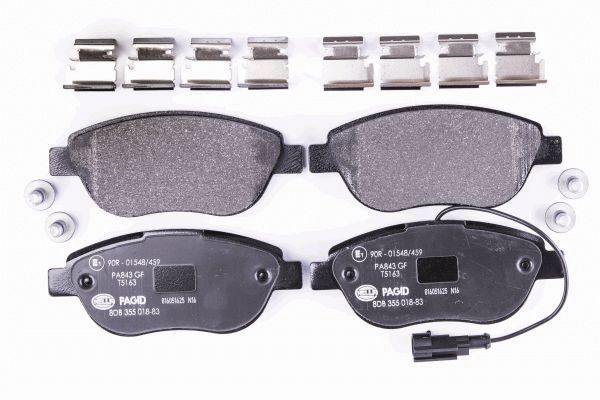 Stabdžių trinkelių rinkinys, diskinis stabdys HELLA PAGID 8DB 355 018-831