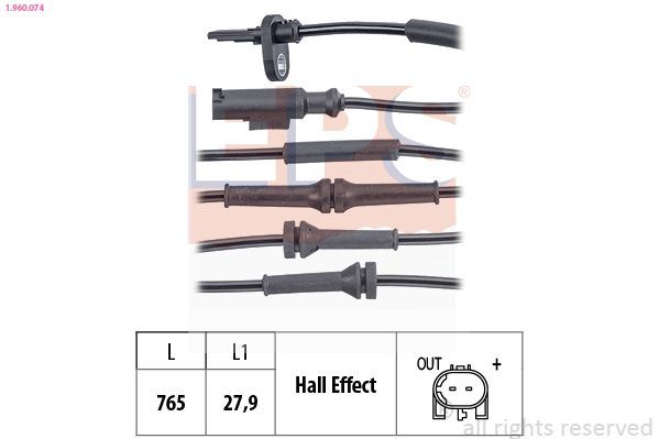 Jutiklis, rato greitis EPS 1.960.074