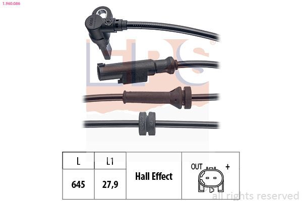 Jutiklis, rato greitis EPS 1.960.086