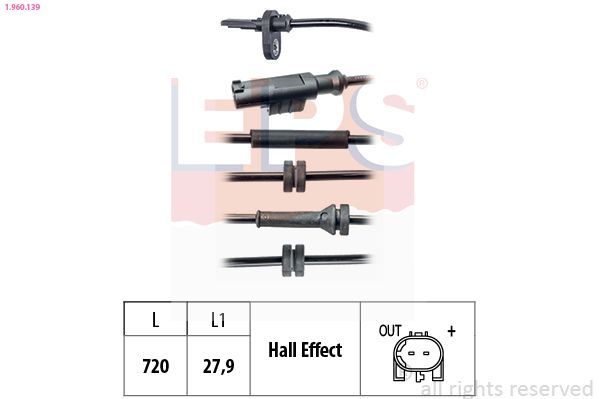 Jutiklis, rato greitis EPS 1.960.139