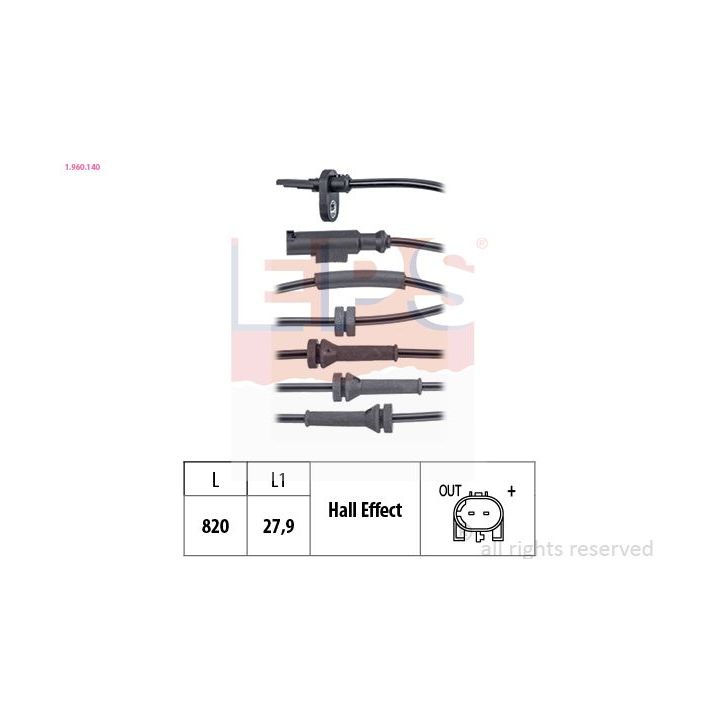 Jutiklis, rato greitis EPS 1.960.140