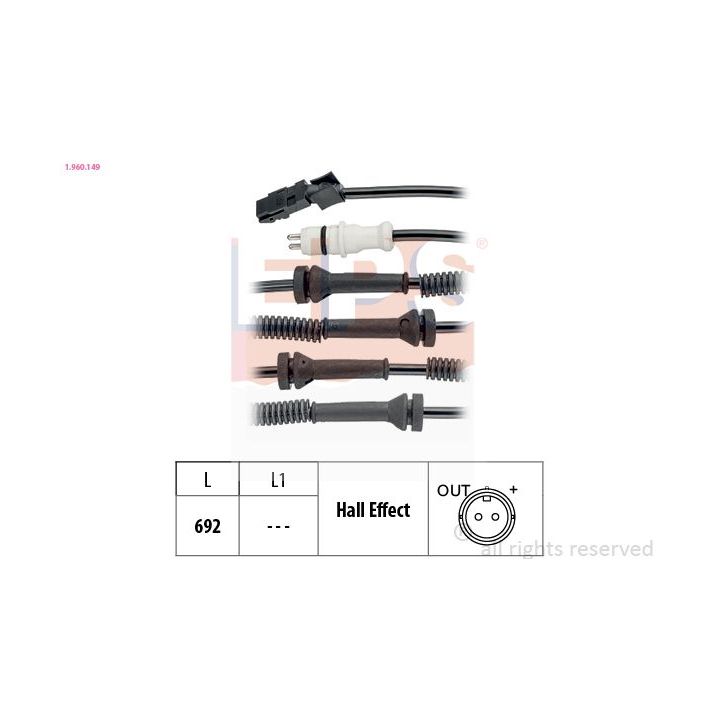 Jutiklis, rato greitis EPS 1.960.149