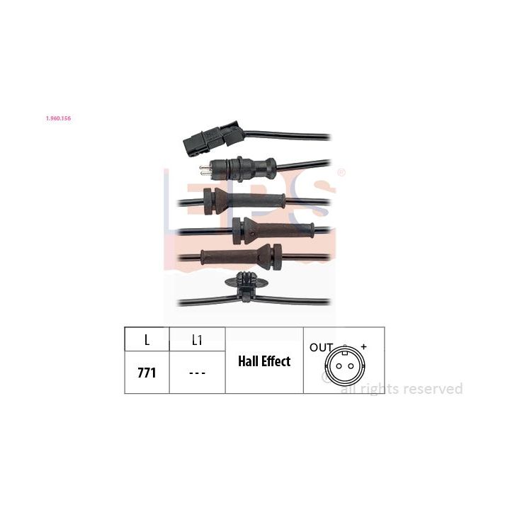 Jutiklis, rato greitis EPS 1.960.156