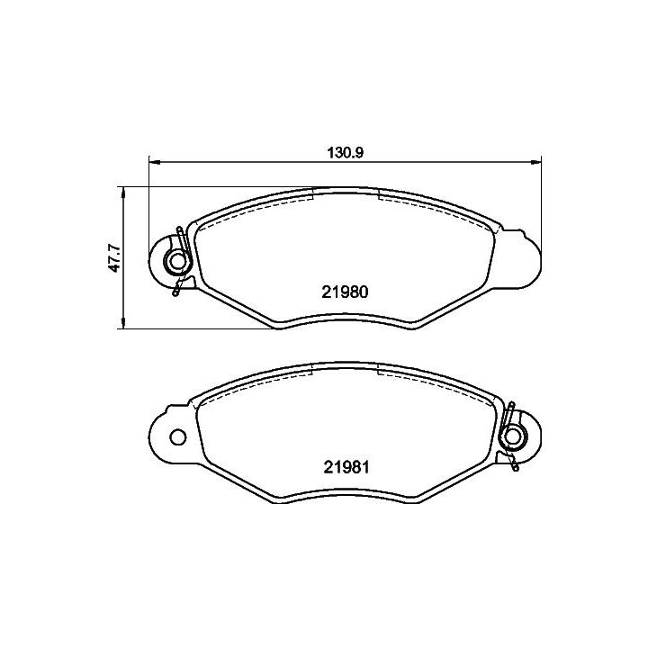 Stabdžių trinkelių rinkinys, diskinis stabdys HELLA PAGID 8DB 355 019-301
