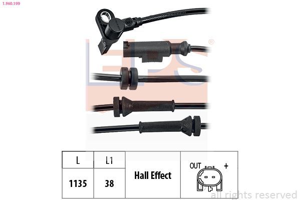 Jutiklis, rato greitis EPS 1.960.199