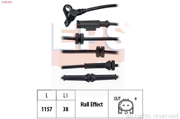 Jutiklis, rato greitis EPS 1.960.201