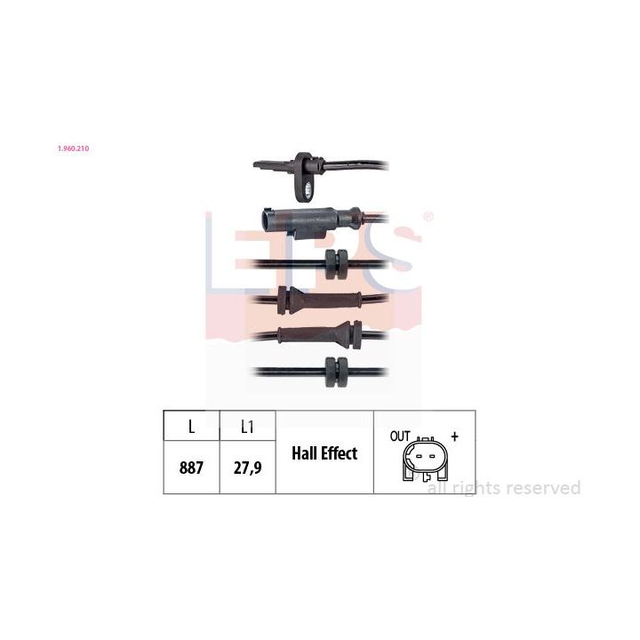 Jutiklis, rato greitis EPS 1.960.210