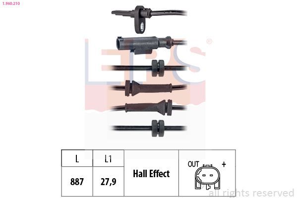 Jutiklis, rato greitis EPS 1.960.210