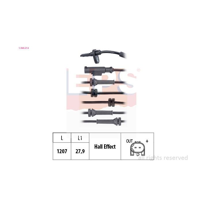 Jutiklis, rato greitis EPS 1.960.214