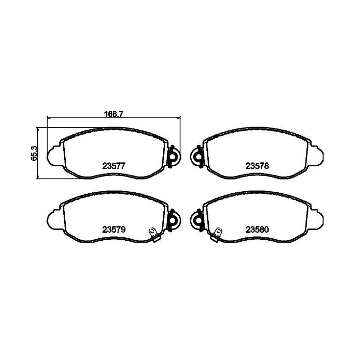 Stabdžių trinkelių rinkinys, diskinis stabdys HELLA PAGID 8DB 355 019-361