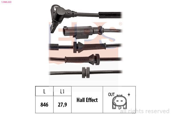 Jutiklis, rato greitis EPS 1.960.223