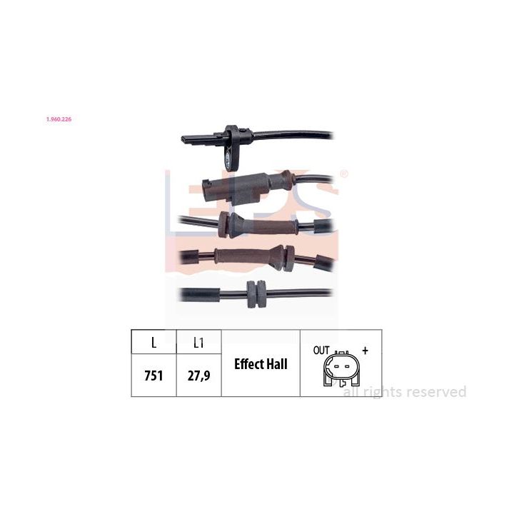 Jutiklis, rato greitis EPS 1.960.226