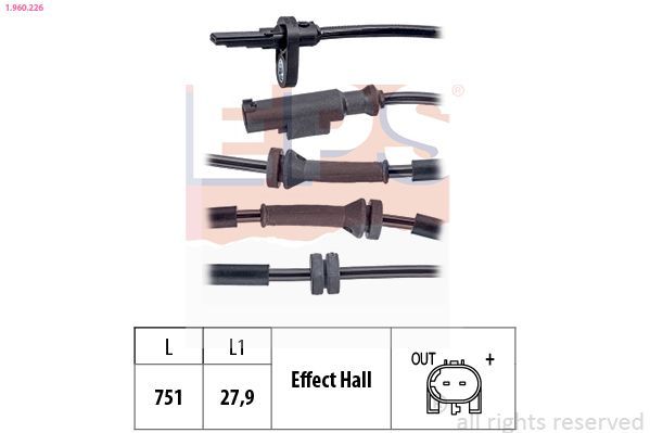 Jutiklis, rato greitis EPS 1.960.226