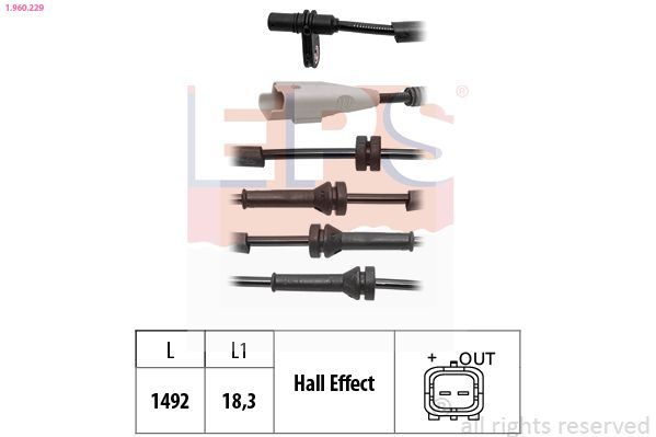 Jutiklis, rato greitis EPS 1.960.229