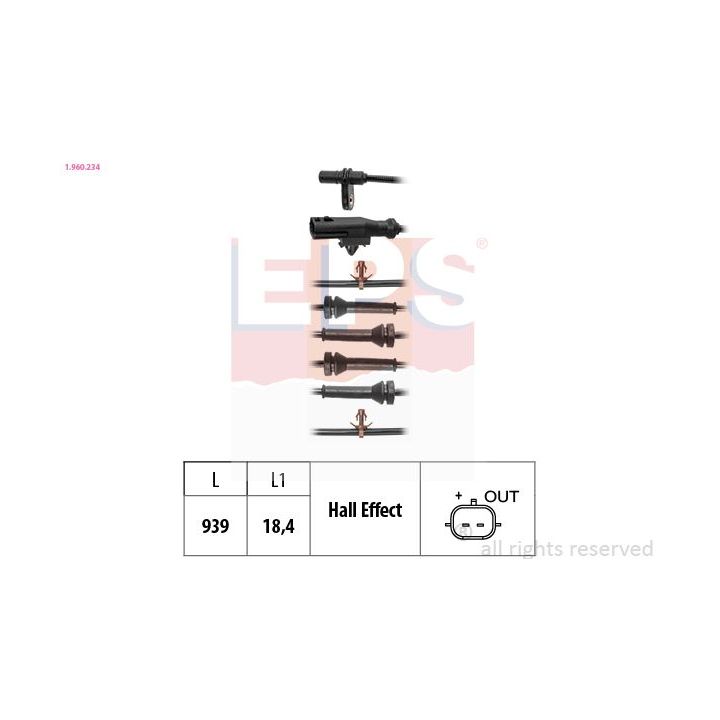 Jutiklis, rato greitis EPS 1.960.234