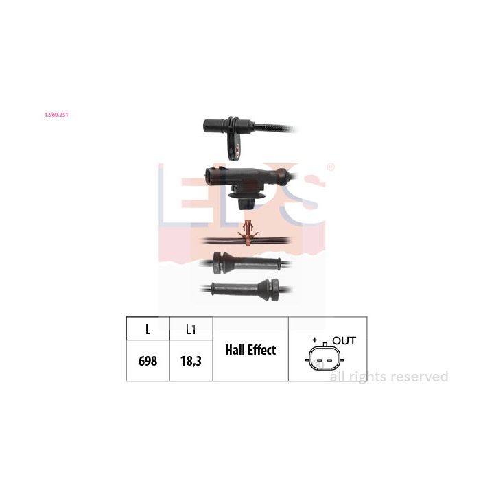 Jutiklis, rato greitis EPS 1.960.251