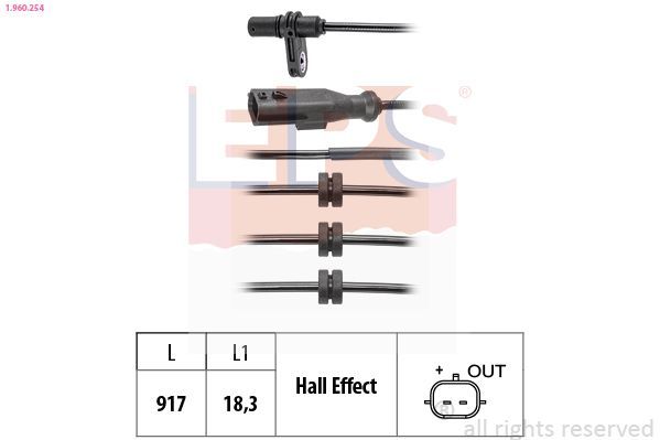 Jutiklis, rato greitis EPS 1.960.254