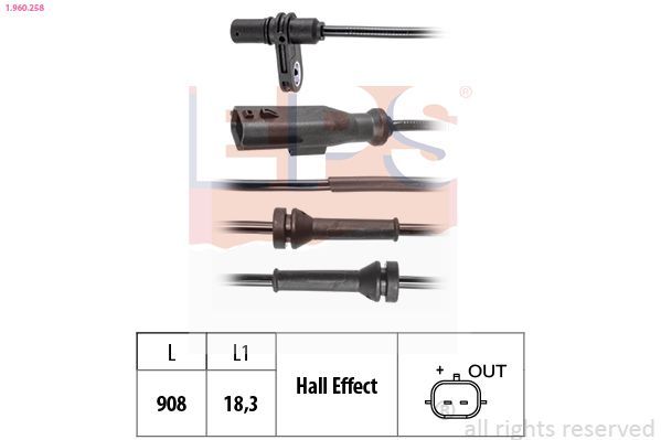 Jutiklis, rato greitis EPS 1.960.258