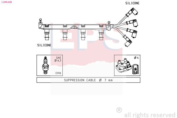 Uždegimo laido komplektas EPS 1.499.049