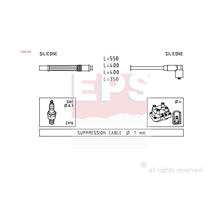 Uždegimo laido komplektas EPS 1.499.229