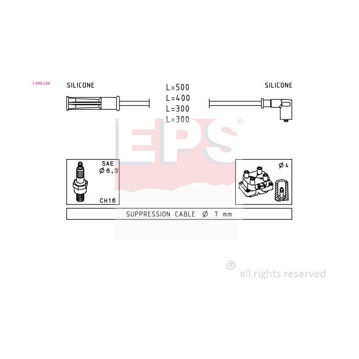 Uždegimo laido komplektas EPS 1.499.244