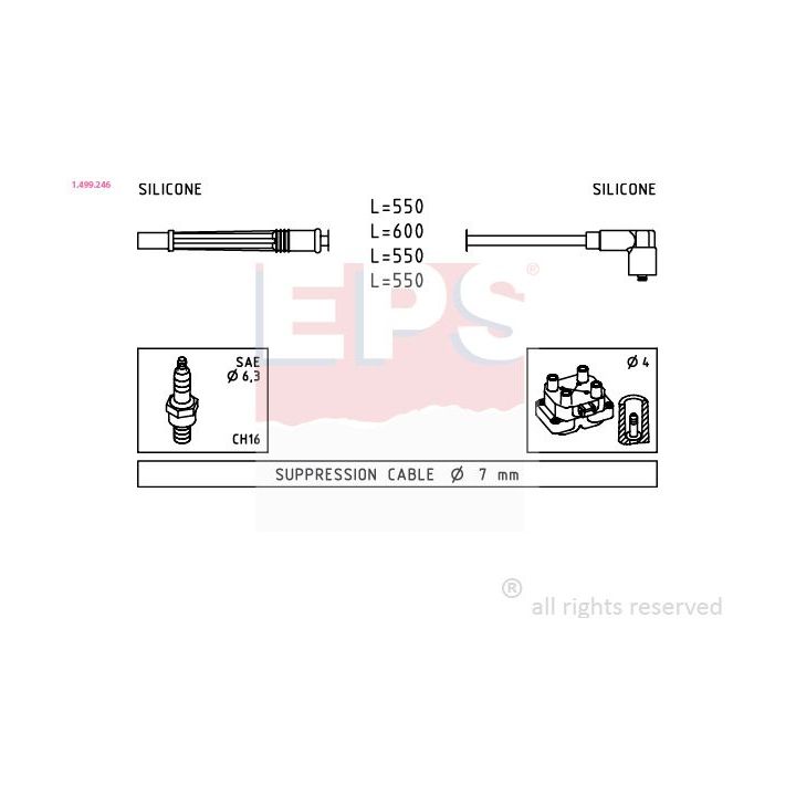 Uždegimo laido komplektas EPS 1.499.246
