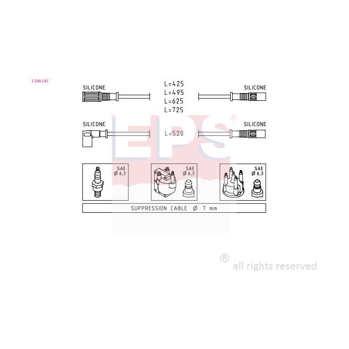 Uždegimo laido komplektas EPS 1.500.347