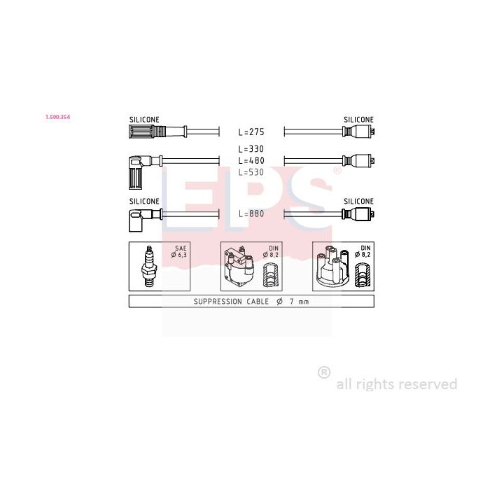 Uždegimo laido komplektas EPS 1.500.354
