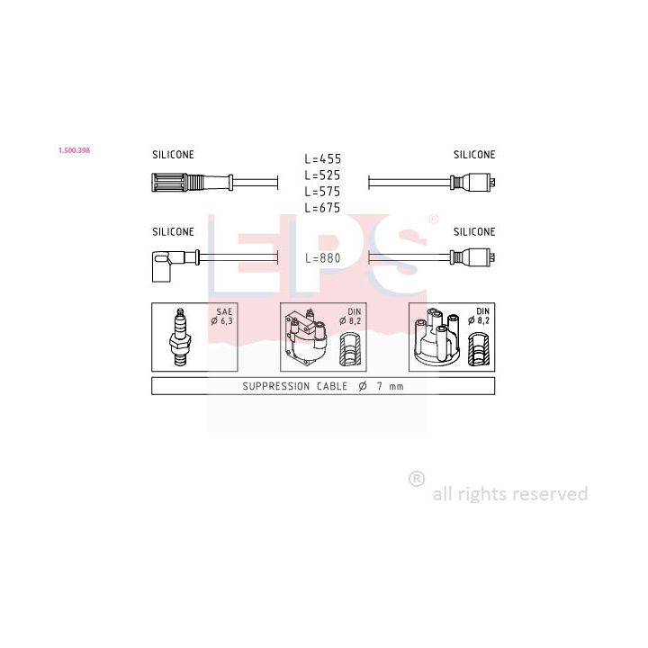Uždegimo laido komplektas EPS 1.500.398