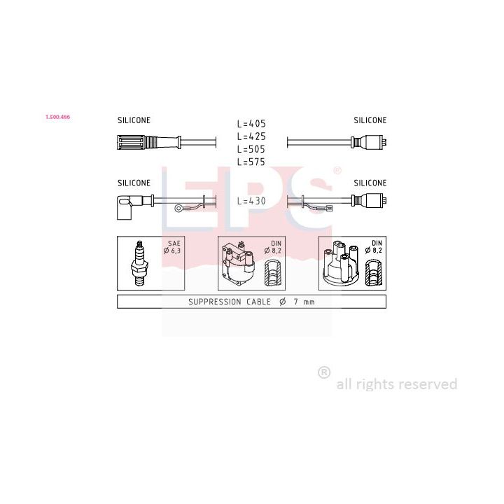 Uždegimo laido komplektas EPS 1.500.466