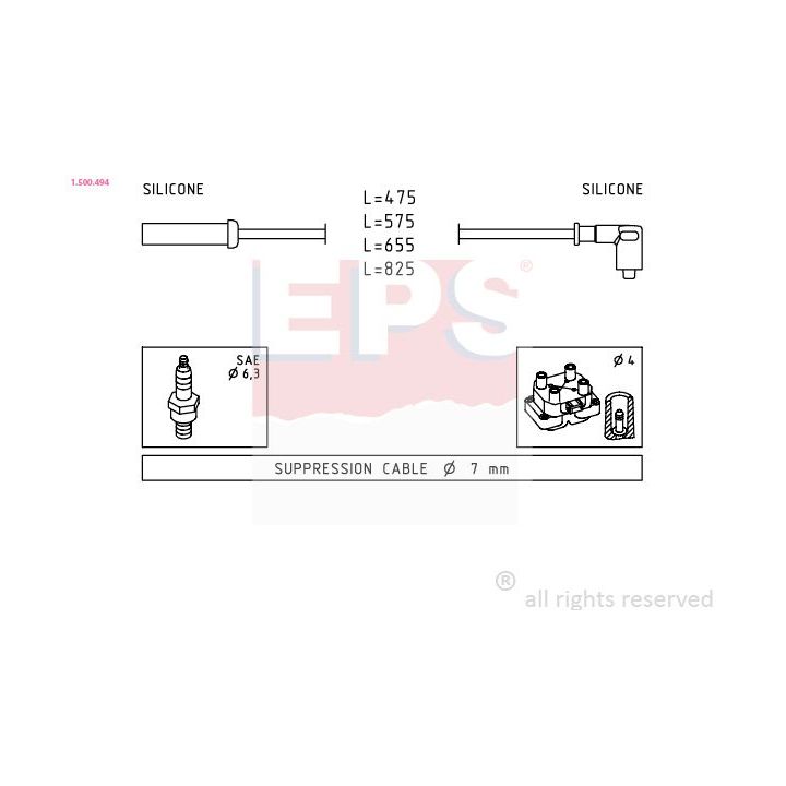 Uždegimo laido komplektas EPS 1.500.494