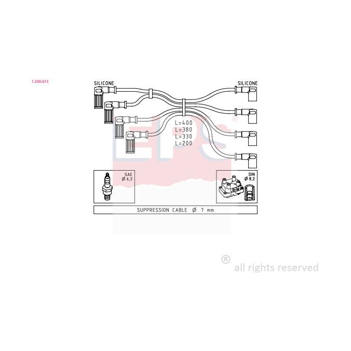 Uždegimo laido komplektas EPS 1.500.615