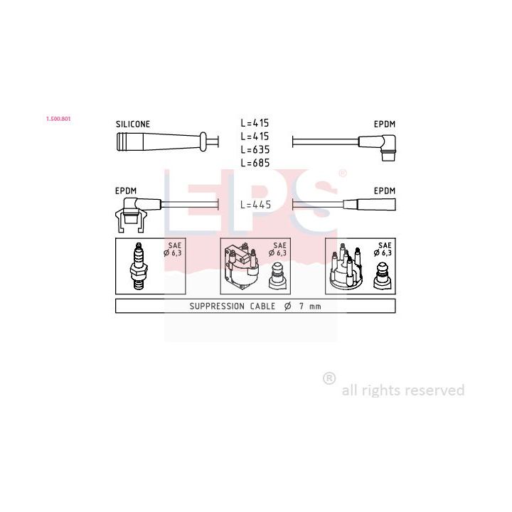 Uždegimo laido komplektas EPS 1.500.801