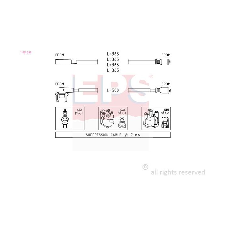 Uždegimo laido komplektas EPS 1.501.332
