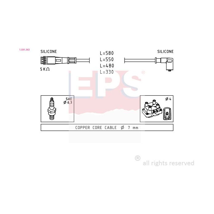 Uždegimo laido komplektas EPS 1.501.363