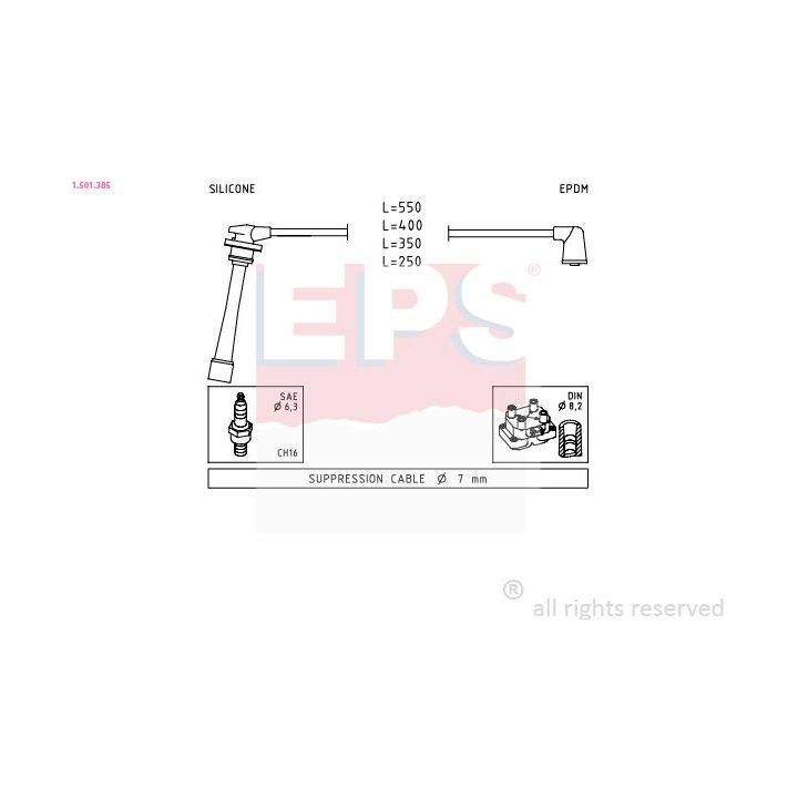 Uždegimo laido komplektas EPS 1.501.385